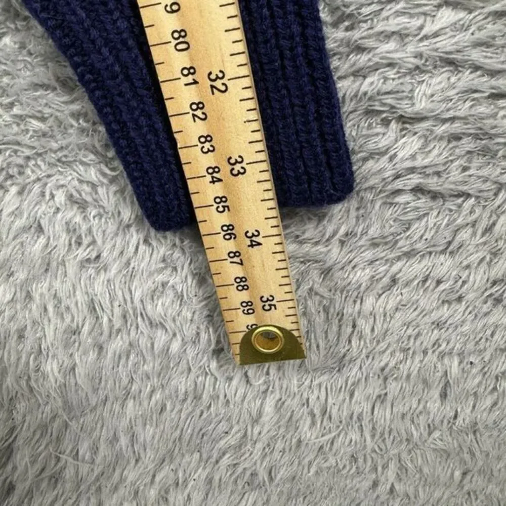 J Crew Sweater Mens Small Blue 100% Wool Grandpa Dad‎ VTG 90s